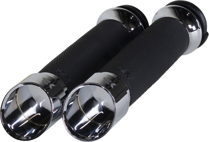 KHROME WERKS Edge Grips - Custom Contour - TBW - Chrome 500160