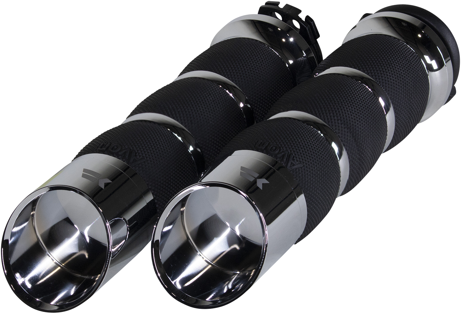 KHROME WERKS Edge Grips - Air Cushion - Cable - Chrome 500270