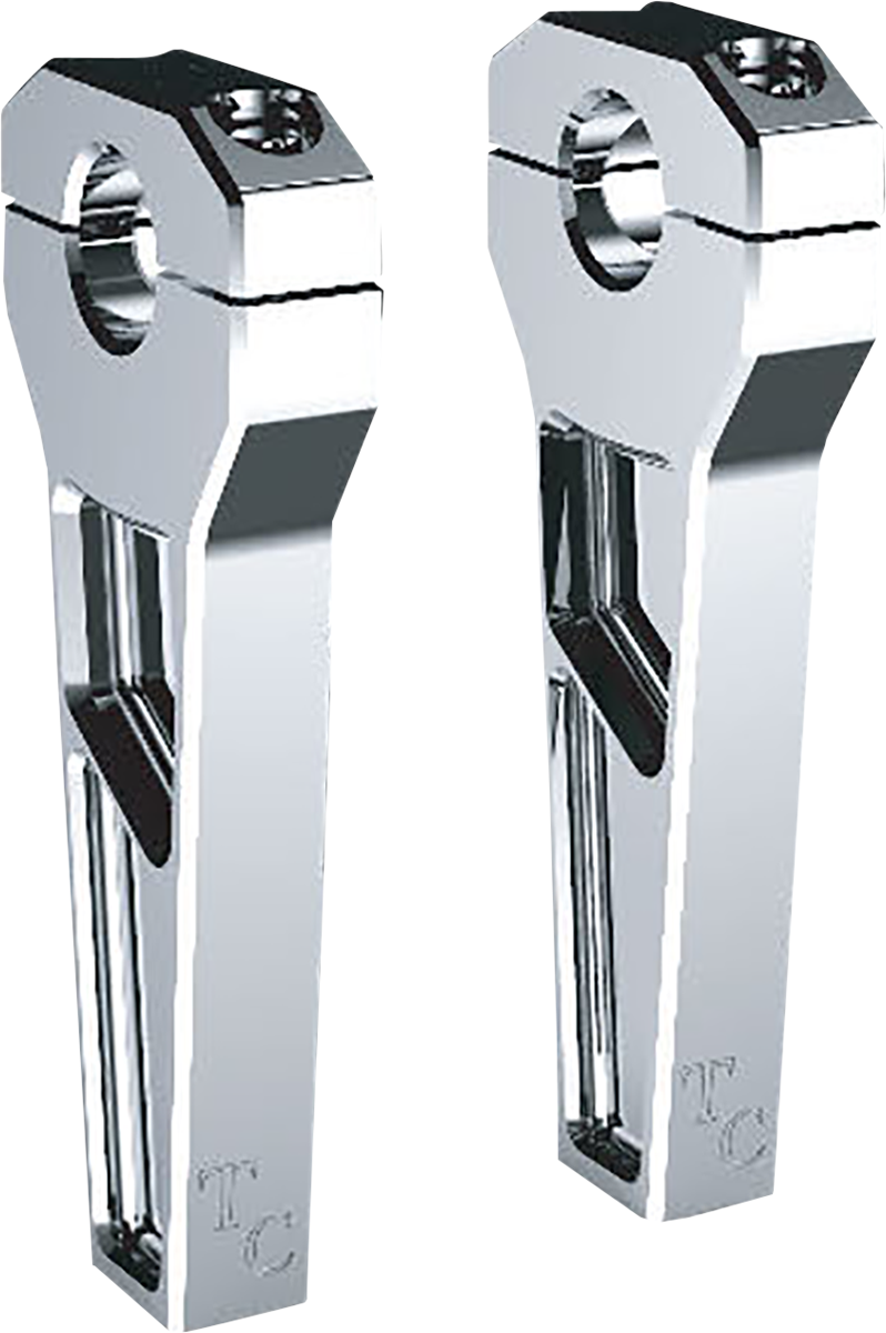 TODD'S CYCLE Risers - 1" Clamping - 6" Rise - Chrome TD-R11-06