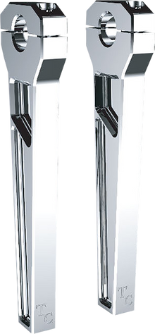 TODD'S CYCLE Risers - 1" Clamping - 10" Rise - Chrome TD-R11-10