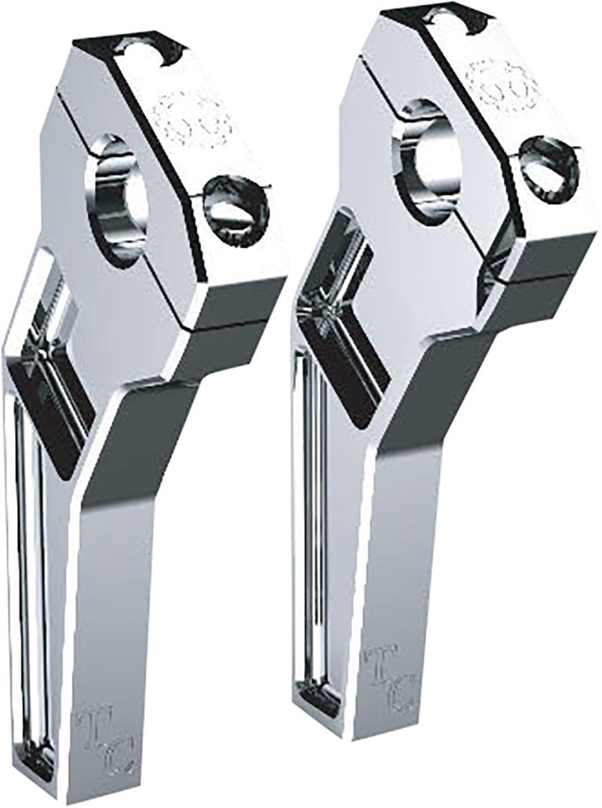 TODD'S CYCLE Risers - Pullback - 1" Clamping - 6" Rise - Chrome TD-R12-06
