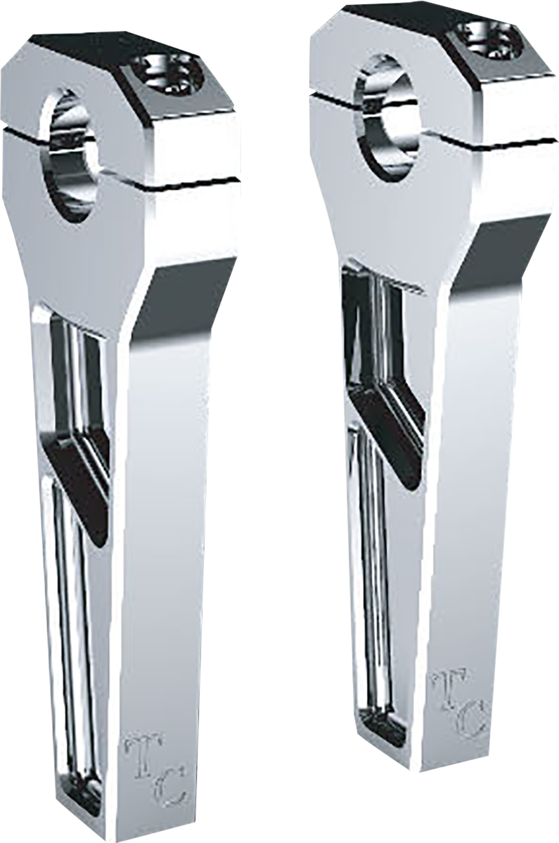 TODD'S CYCLE Risers - 1-1/8" Clamping - 6" Rise - Chrome TD-R21-06