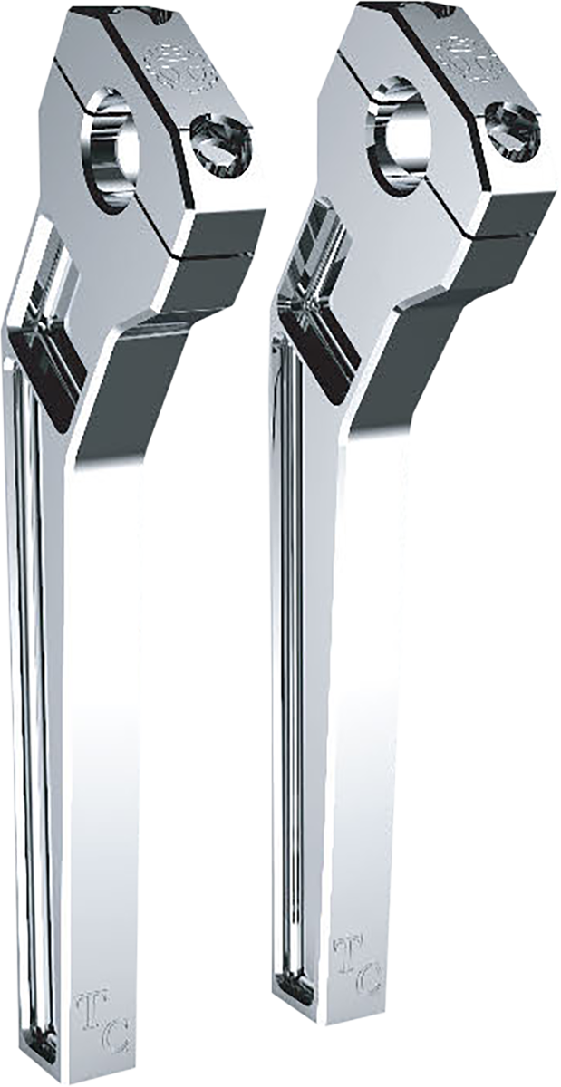 TODD'S CYCLE Risers - Pullback - 1-1/8" Clamping - 10" Rise - Chrome TD-R22-10