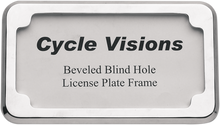 CYCLE VISIONS Beveled License Plate Frame - Chrome CV-4615