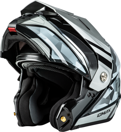 Md 74 Striker Modular Helmet W Slvr Shield Slvr/Blu Mtlc Xl