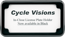 CYCLE VISIONS Beveled License Plate Frame - Black CV-4615B