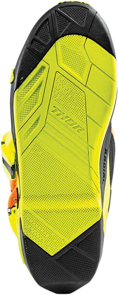 THOR Radial Boots Replacement Outsoles - Black/Yellow Fluorescent - Size 7-8 3430-0901