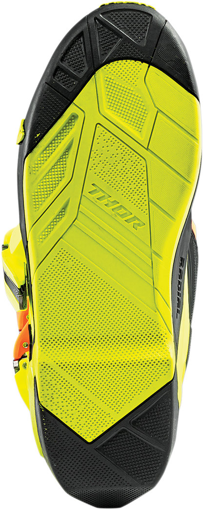 THOR Radial Boots Replacement Outsoles - Black/Yellow Fluorescent - Size 7-8 3430-0901