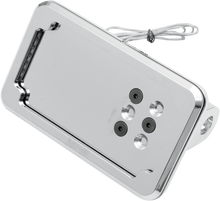CYCLE VISIONS Horizontal License Plate Mount with Light - Chrome - '86-'07 FLST/FXST CV-4600LH