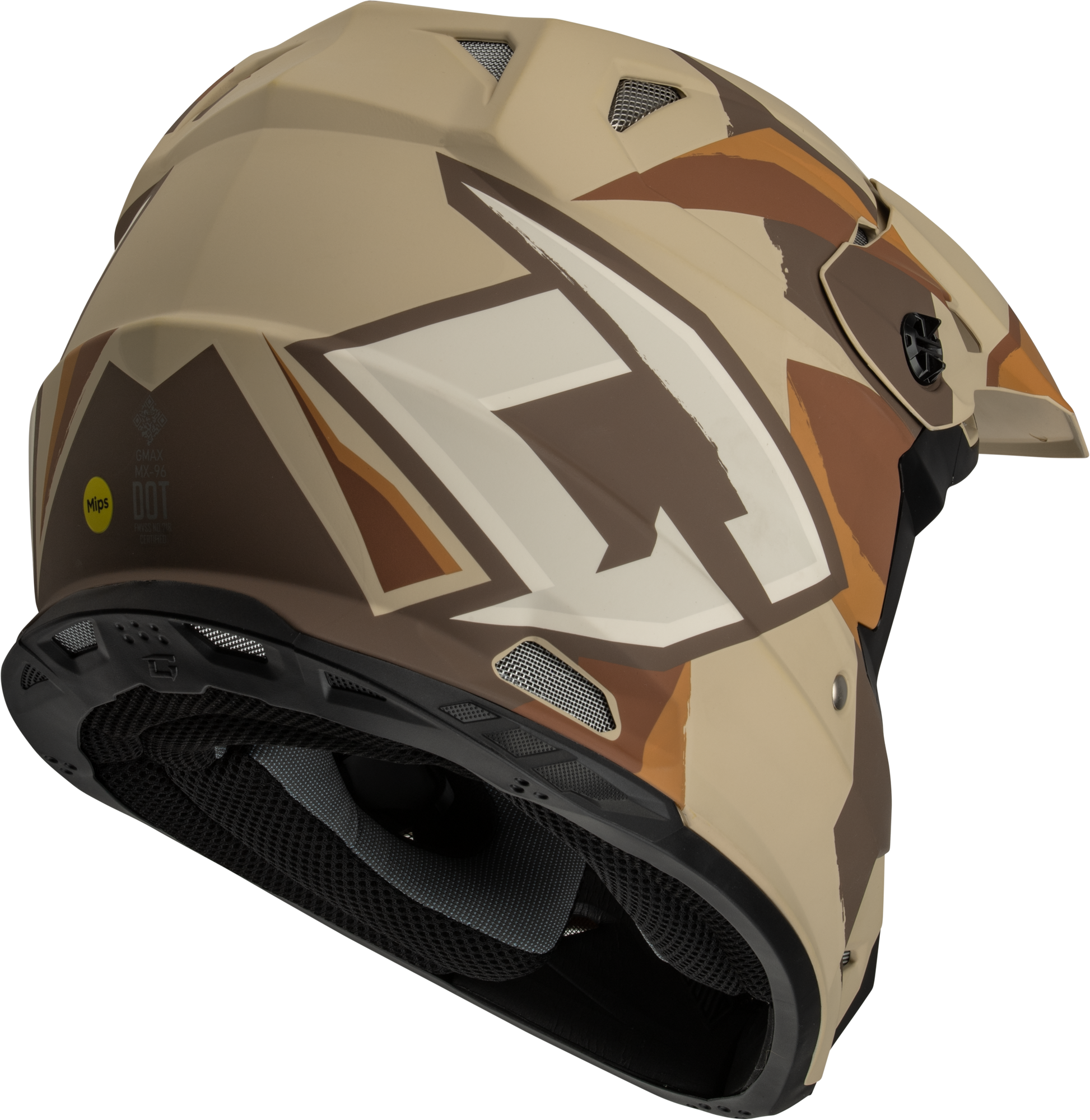 Mx 96 Splinter Helmet Matte Brown/Tan/White  Md