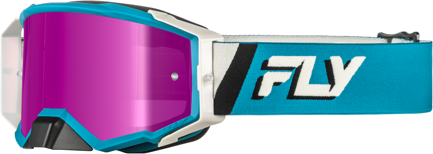 Zone Elite Goggle Blue/White W/ Magenta Mirror/Smoke Lens