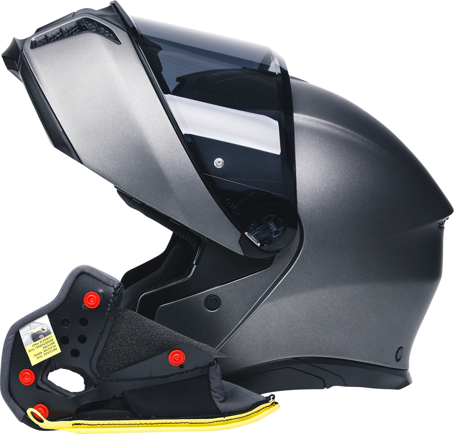 AGV Tourmodular Cheek Pads - Gray/Black - Large 20KIT93032629