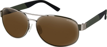 BOBSTER Commandant Sunglasses - Matte Metallic Olive Brushed Bronze - Brown Silver Mirror Lens BCOM102HD