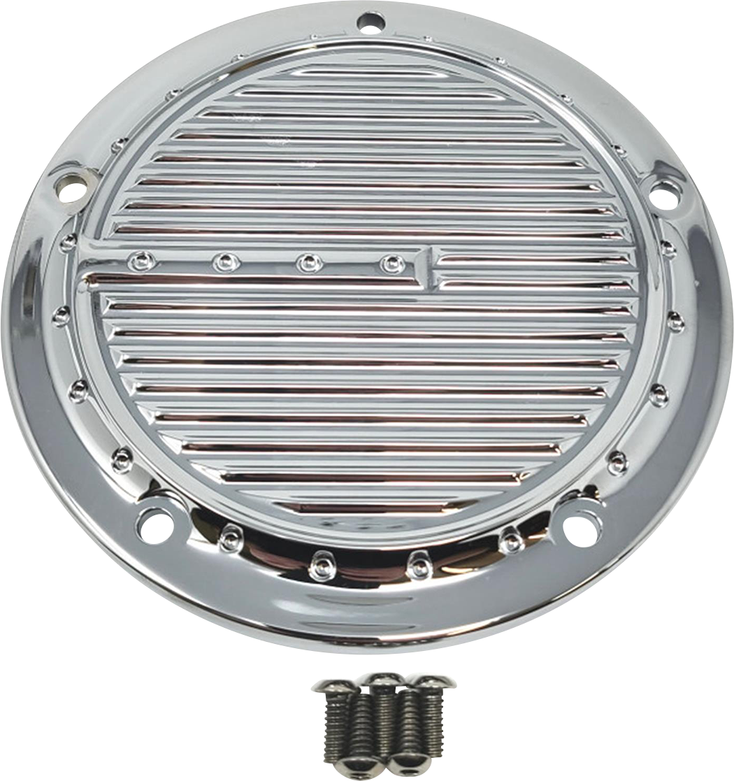 COVINGTONS Derby Cover - Dimpled - 5-Hole - Chrome - Softail C1973-C