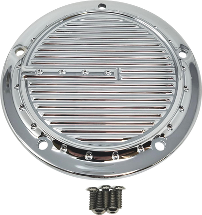 COVINGTONS Derby Cover - Dimpled - 5-Hole - Chrome - Softail C1973-C