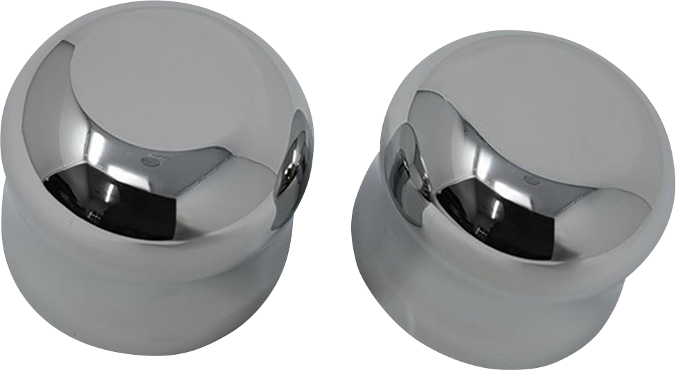 COVINGTONS Axle Covers - Front - Smooth - Chrome - Pair - '08-'23 C0007-C