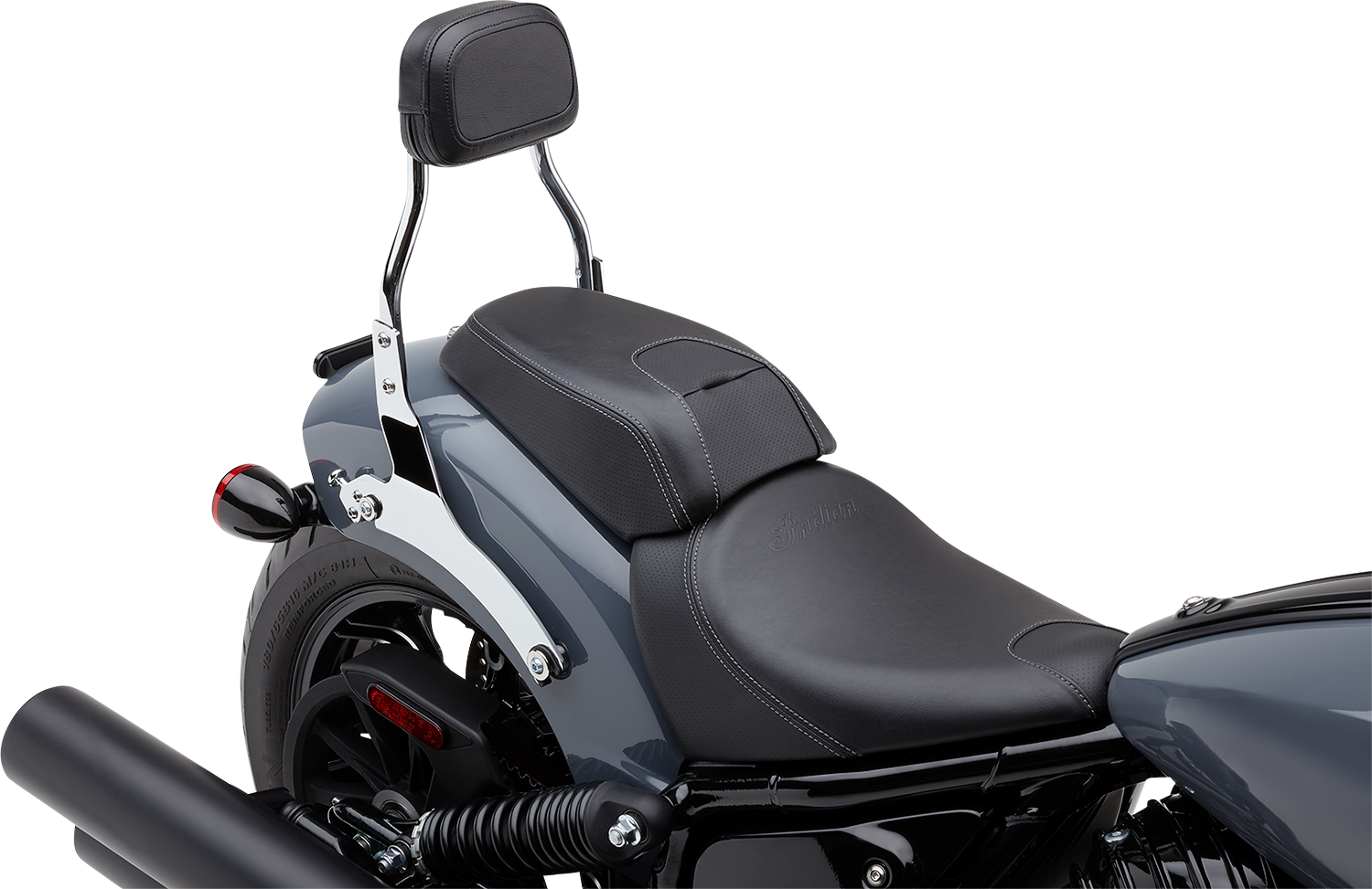 COBRA Detachable Backrest - Mini - Chrome - Chieftain 502-2012