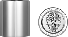 FIGURATI DESIGNS Docking Covers - American Flag Skull - Short - Contrast Cut - Silver FD27-DC-2530-SS