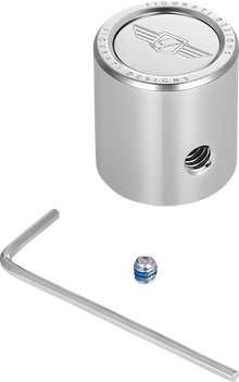 FIGURATI DESIGNS Heel-Toe Shifter Cover - Logo - Stainless Steel FD01-HTSC-SS