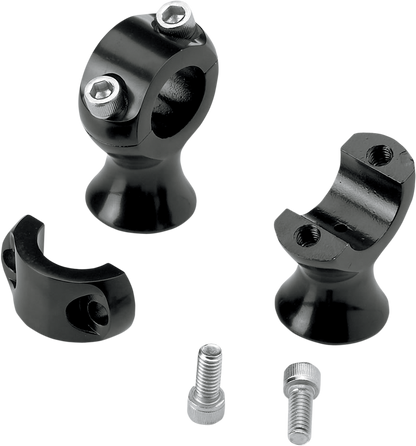 BILTWELL 1-3/4" Slimline Handlebar Risers - Black 6401-201-175