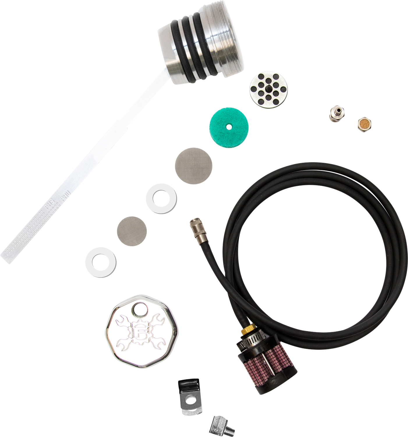 FEULING PARTS Vented Dipstick - Polished - Dyna 3093