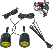 CUSTOM DYNAMICS Fog Light - Black - Yellow Lens - Universal PB-FOG-UNV-YB