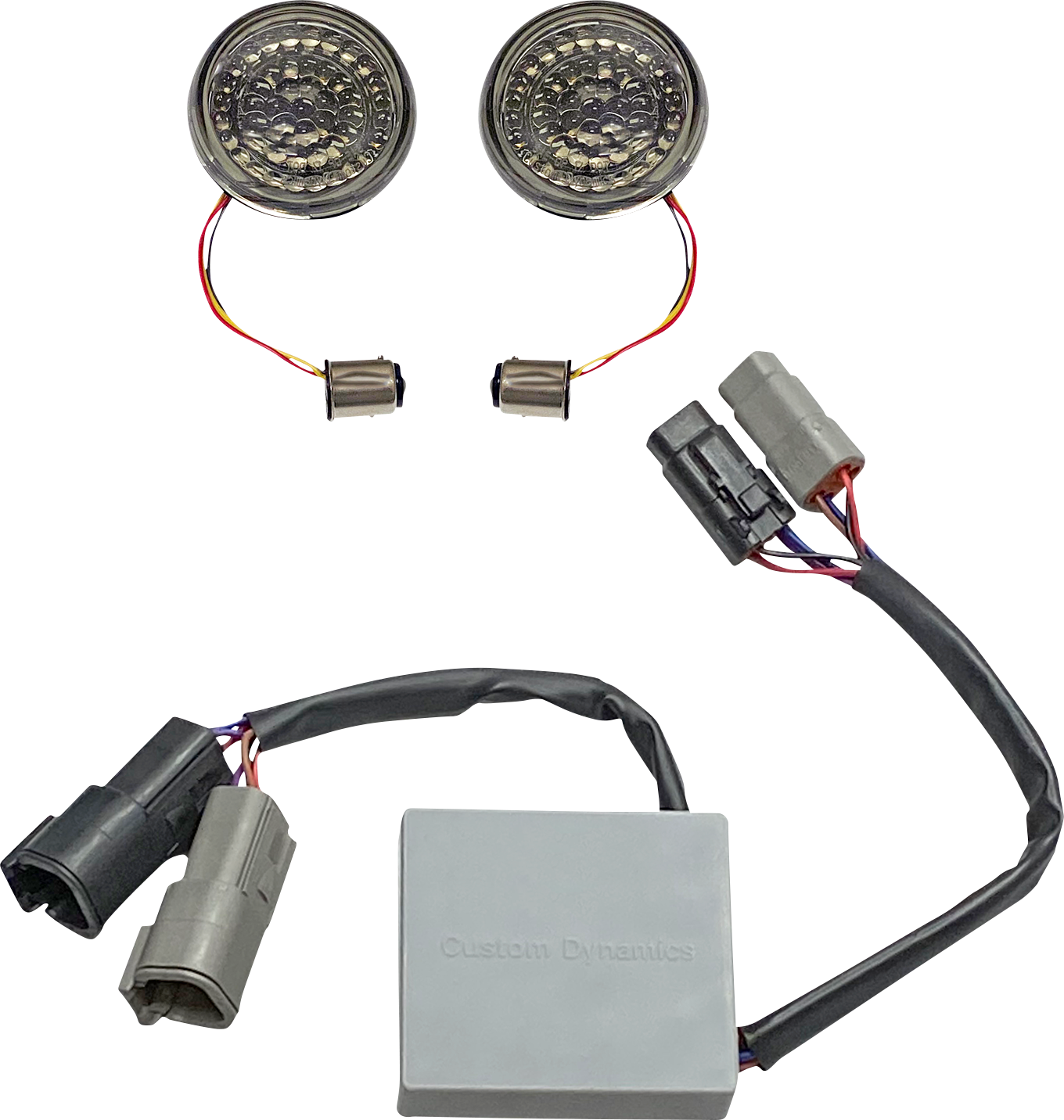 CUSTOM DYNAMICS Turn Signal Inserts - Amber/Red - Harley-Davidson® CD-STS-BRK