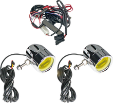 CUSTOM DYNAMICS Fog Light - Chrome - Yellow Lens - Universal PB-FOG-UNV-YC