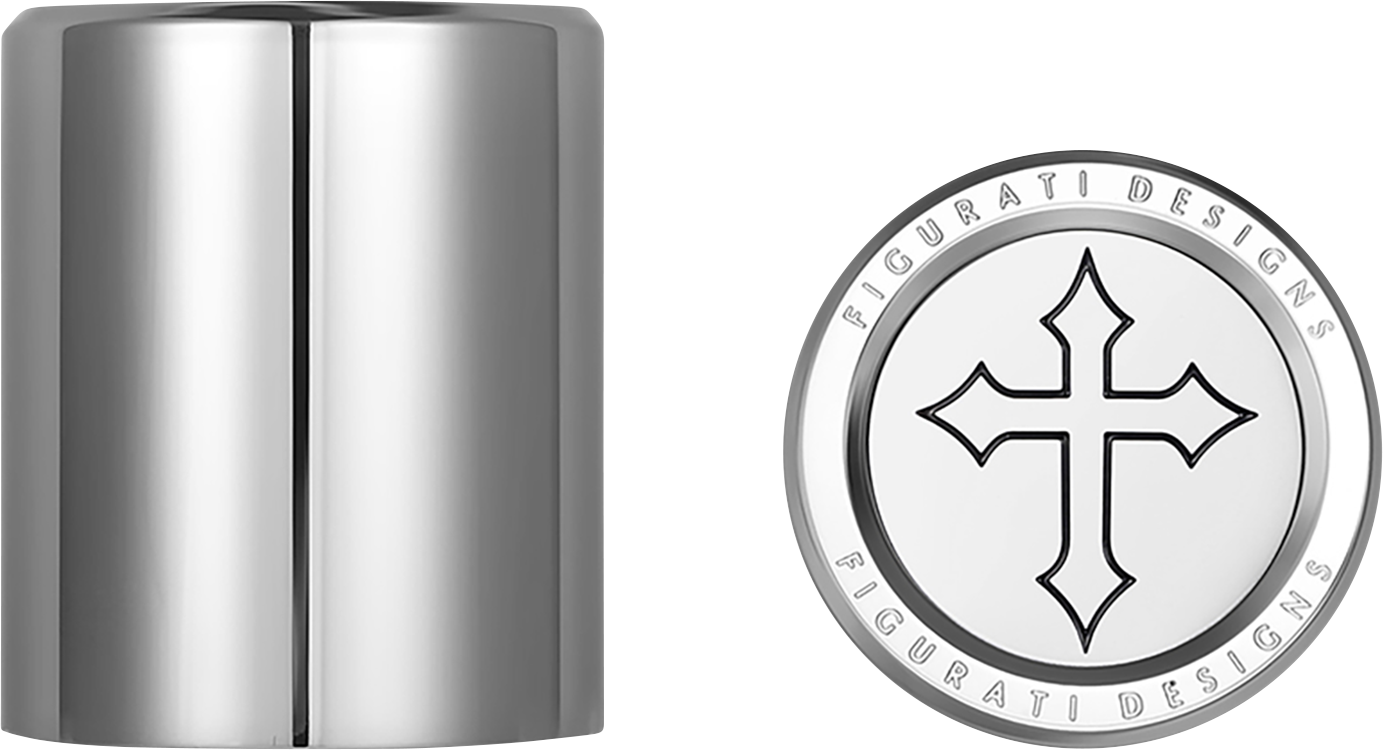 FIGURATI DESIGNS Docking Covers - Short - Cross - Silver FD41-DC-2530-SS
