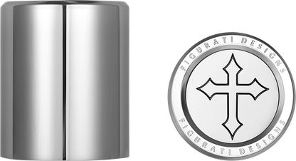 FIGURATI DESIGNS Docking Covers - Short - Cross - Silver FD41-DC-2530-SS