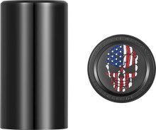 FIGURATI DESIGNS Docking Covers - Red/White/Blue American Flag Skull - Long - Black FD25-DC-2545-BK