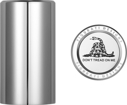 FIGURATI DESIGNS Docking Covers - Don't Tread On Me - Long - Silver FD40-DC-2545-SS