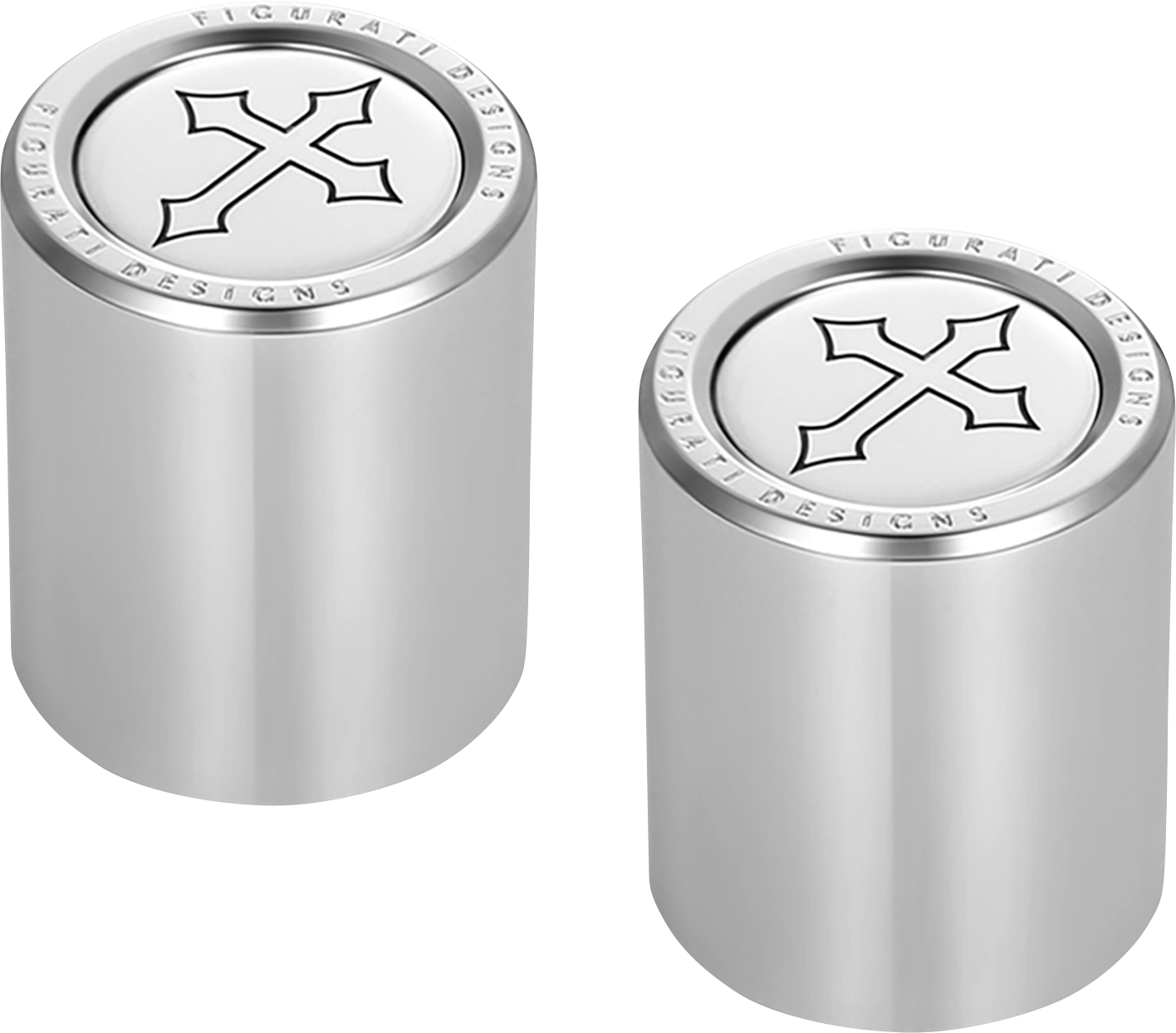 FIGURATI DESIGNS Docking Covers - Short - Cross - Silver FD41-DC-2530-SS