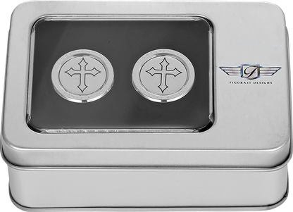 FIGURATI DESIGNS Docking Covers - Short - Cross - Silver FD41-DC-2530-SS