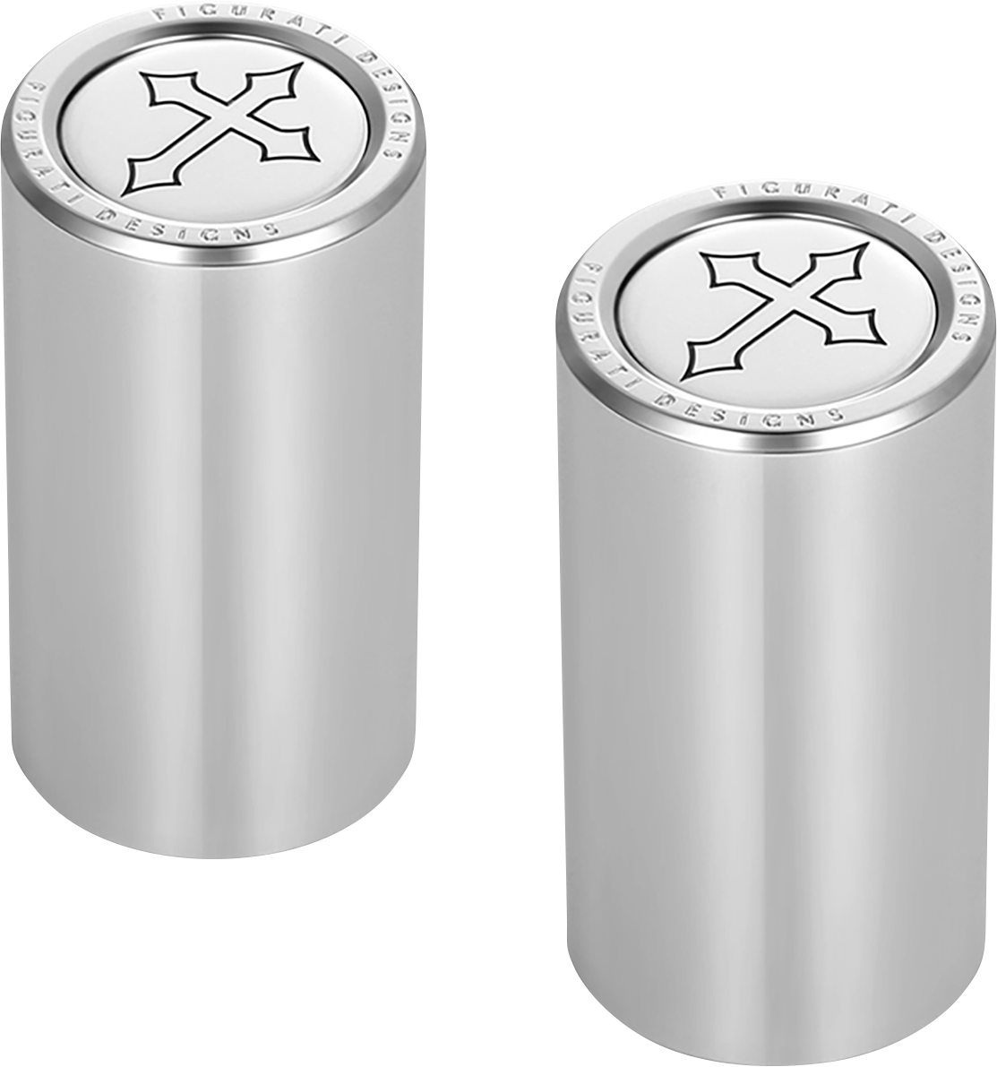 FIGURATI DESIGNS Docking Covers - Cross - Long - Silver FD41-DC-2545-SS