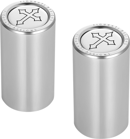 FIGURATI DESIGNS Docking Covers - Cross - Long - Silver FD41-DC-2545-SS