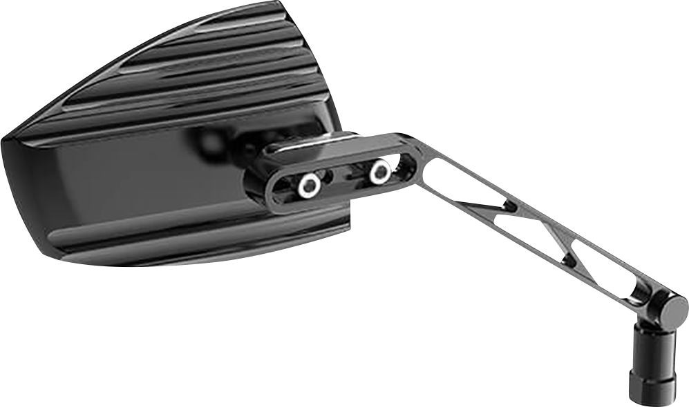 HIGHSIDER Mirrors - Wave - Side View - Triangle - Black/Silver 301-4901