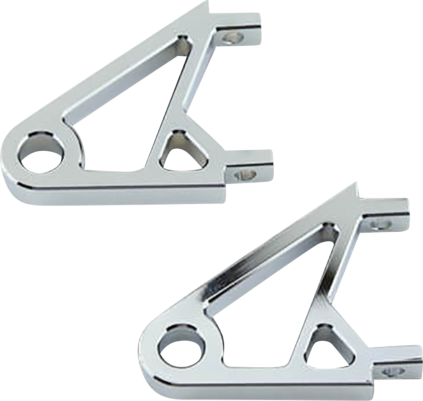 HIGHSIDER Headlight Bracket - Extra Short - Chrome 220-817