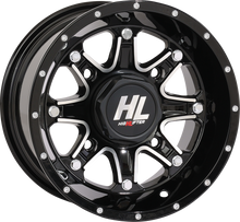 HIGH LIFTER Wheel - HL4 - Front/Rear - Gloss Black w/Machined - 12x7 - 4/110 - 4+3 (+10 mm) 12HL04-1110