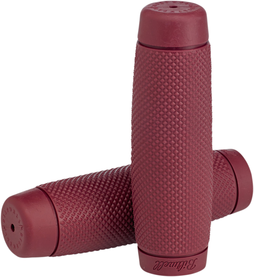 BILTWELL Recoil Bar Grips - 1" - Oxblood 6703-0301