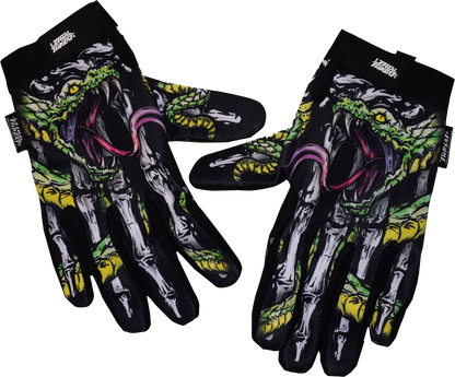 LETHAL THREAT Snake Bite Gloves - Black - Large GL15019L