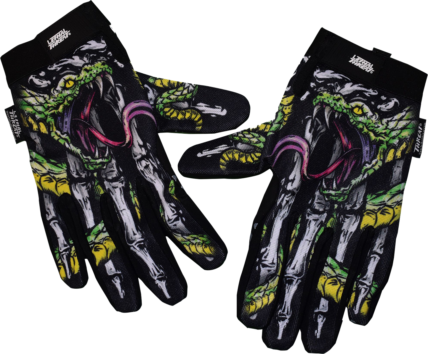LETHAL THREAT Snake Bite Gloves - Black - 2XL GL15019XXL