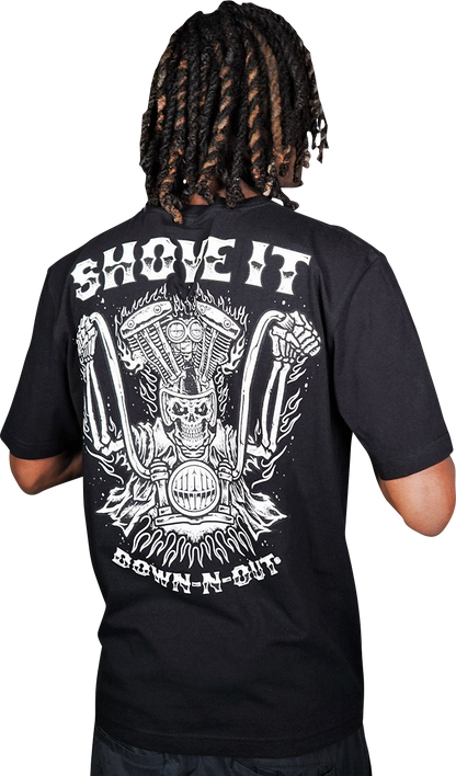 LETHAL THREAT Down-N-Out Shove It T-Shirt - Black - Medium DT10046M
