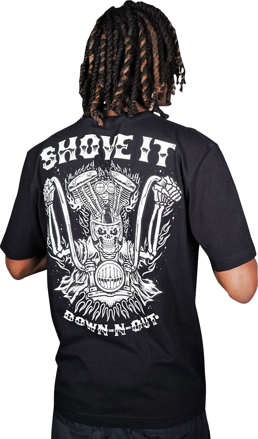 LETHAL THREAT Down-N-Out Shove It T-Shirt - Black - 2XL DT10046XXL