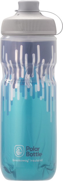 POLAR BOTTLE Breakaway® Muck Insulated Bottle - Zipper - Slate Blue/Turquoise - 20 oz. INB20OZ08MG