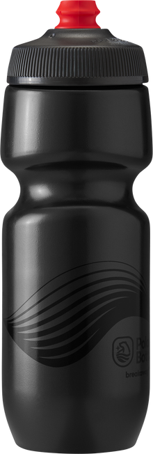 POLAR BOTTLE Breakaway® Bottle - Wave - Charcoal/Black - 24 oz. SWB24OZ03