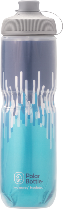 POLAR BOTTLE Breakaway® Muck Insulated Bottle- Zipper - Slate Blue/Turquoise - 24 oz. INB24OZ08MG