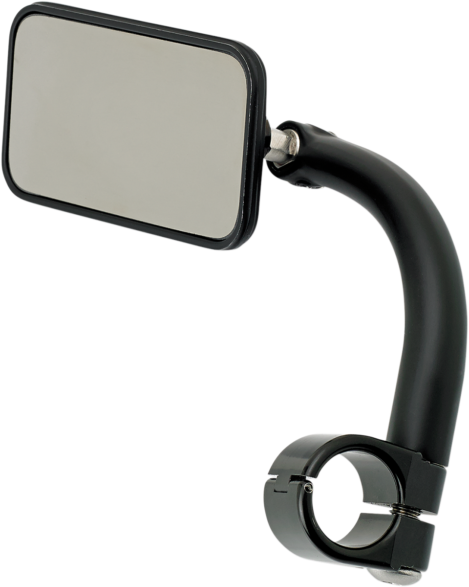 BILTWELL Mirror - Utility - Side View - Rectangle - Clamp-On - Black - 7/8" 6502-278-101