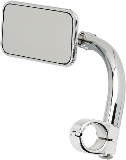 BILTWELL Mirror - Utility - Side View - Rectangle - Clamp-On - Chrome - 7/8" 6502-278-501