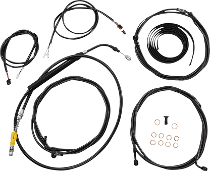 LA CHOPPERS Complete Plug-and-Play Cable Kit - Stock Handlebars - '21-'22 FLTR - ABS - Midnight LA-8058KT3-08M